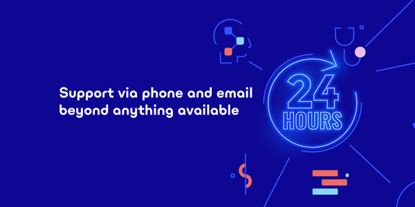 A global first: 24-hour support via phone and email